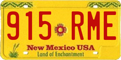 NM license plate 915RME