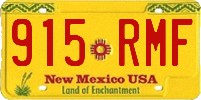 NM license plate 915RMF
