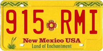 NM license plate 915RMI