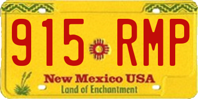 NM license plate 915RMP