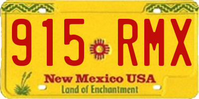 NM license plate 915RMX