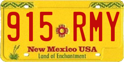 NM license plate 915RMY