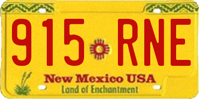 NM license plate 915RNE
