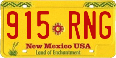 NM license plate 915RNG
