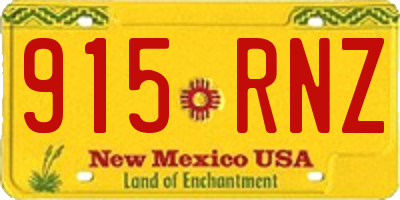 NM license plate 915RNZ
