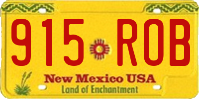 NM license plate 915ROB