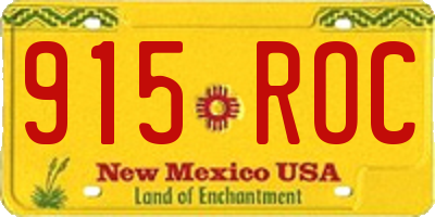 NM license plate 915ROC