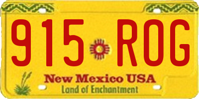 NM license plate 915ROG