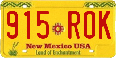 NM license plate 915ROK