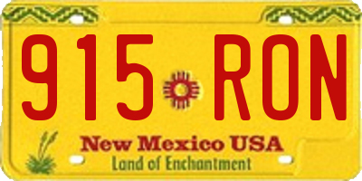 NM license plate 915RON