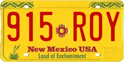 NM license plate 915ROY