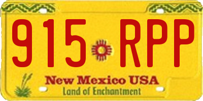 NM license plate 915RPP