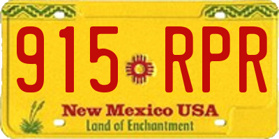 NM license plate 915RPR