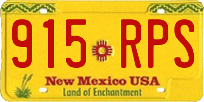 NM license plate 915RPS
