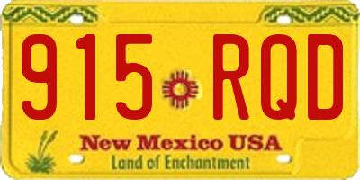 NM license plate 915RQD