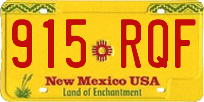 NM license plate 915RQF