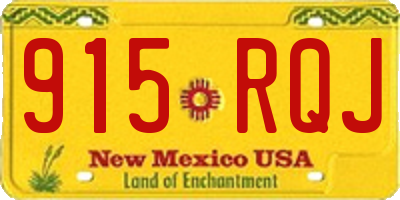 NM license plate 915RQJ