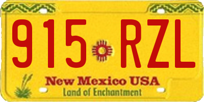 NM license plate 915RZL