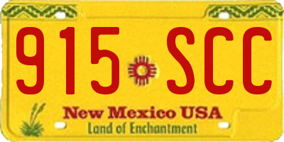 NM license plate 915SCC