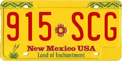 NM license plate 915SCG