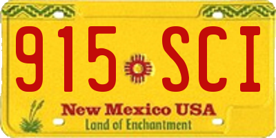 NM license plate 915SCI