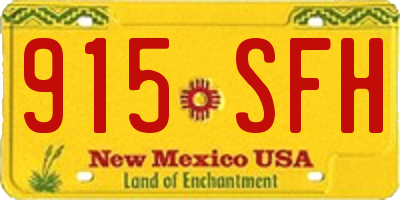NM license plate 915SFH