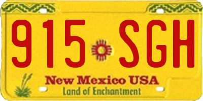NM license plate 915SGH