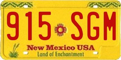 NM license plate 915SGM