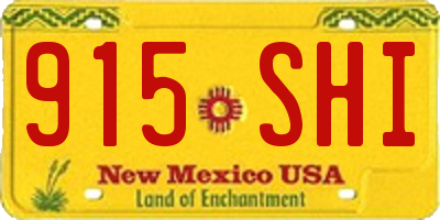 NM license plate 915SHI