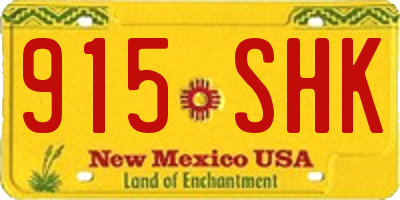 NM license plate 915SHK