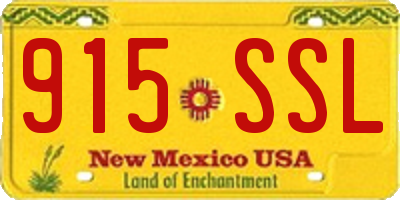 NM license plate 915SSL