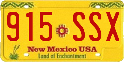 NM license plate 915SSX