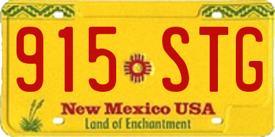 NM license plate 915STG