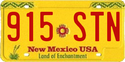 NM license plate 915STN