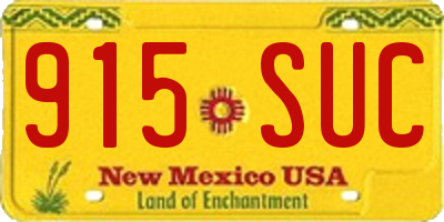 NM license plate 915SUC