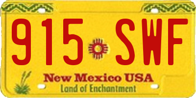 NM license plate 915SWF