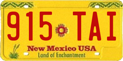 NM license plate 915TAI