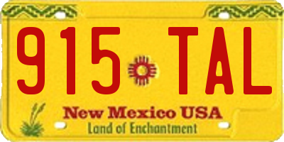 NM license plate 915TAL
