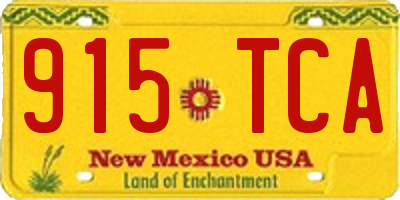 NM license plate 915TCA