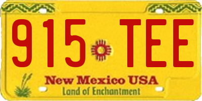 NM license plate 915TEE