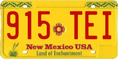 NM license plate 915TEI