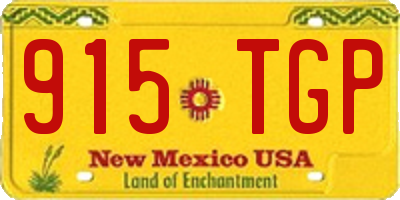 NM license plate 915TGP