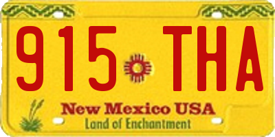 NM license plate 915THA