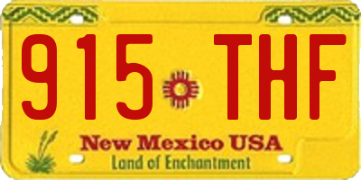 NM license plate 915THF