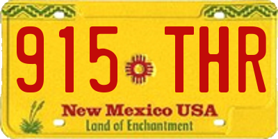 NM license plate 915THR