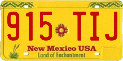 NM license plate 915TIJ