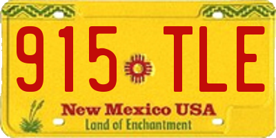NM license plate 915TLE