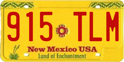 NM license plate 915TLM