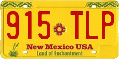 NM license plate 915TLP