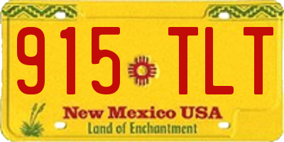 NM license plate 915TLT